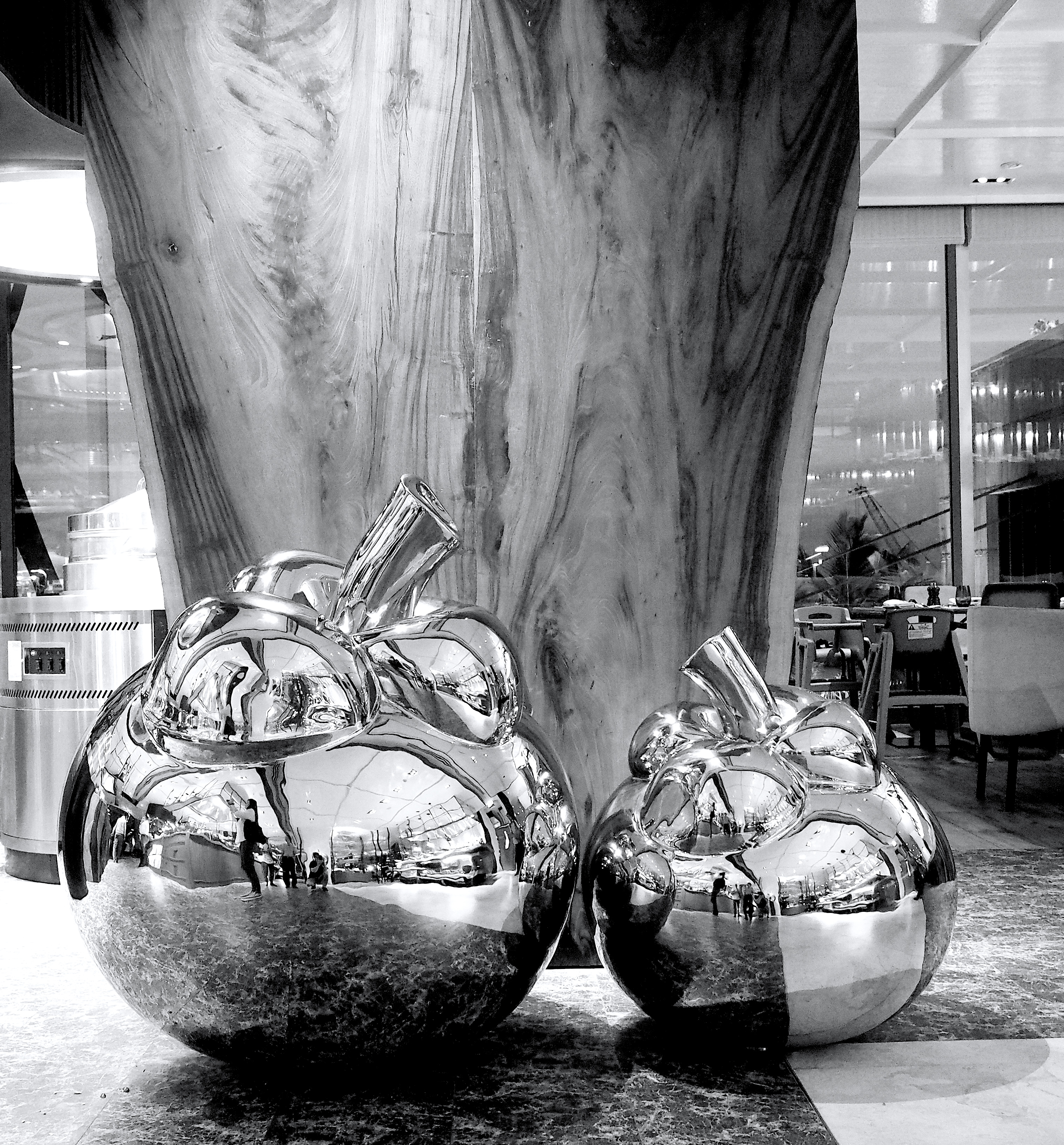 Exaggerated forms highlight the juicy quality of tropical fruits