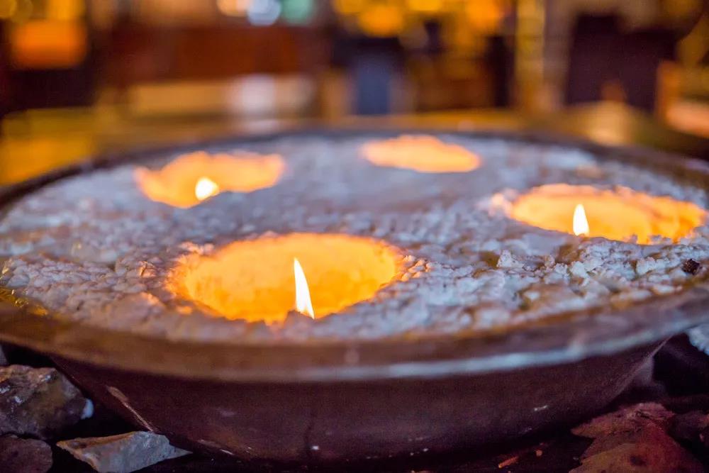 Yak butter lamps